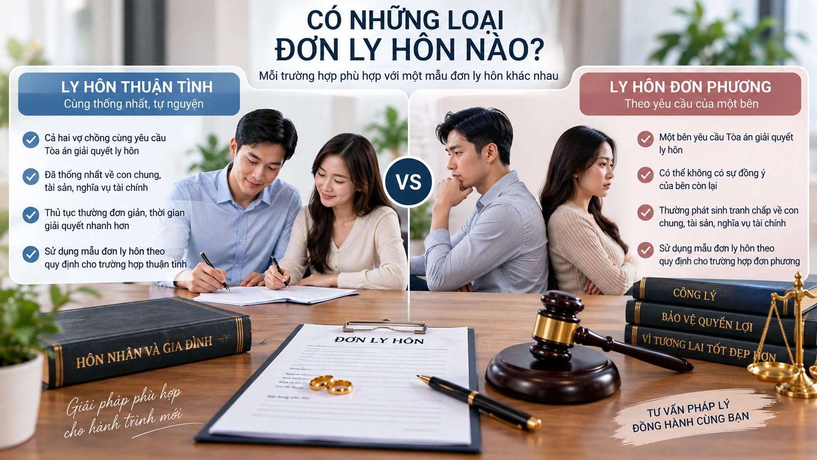 Có những loại đơn ly hôn nào?